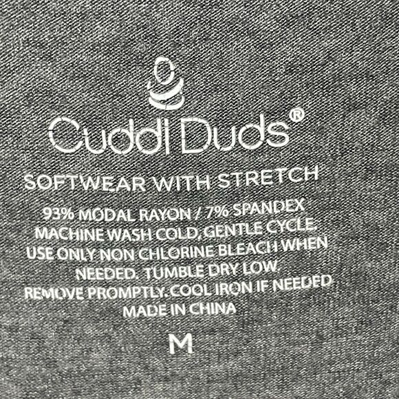 Cuddl Duds T Shirt Dress Women's Gray Long Sleeve Cowl Neck Stretch SZ/M - Picture 12 of 12